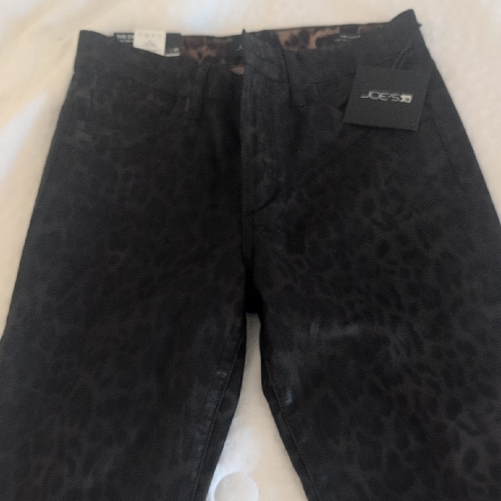 Joe's Jeans Black Leopard Print Skinny Jeans
